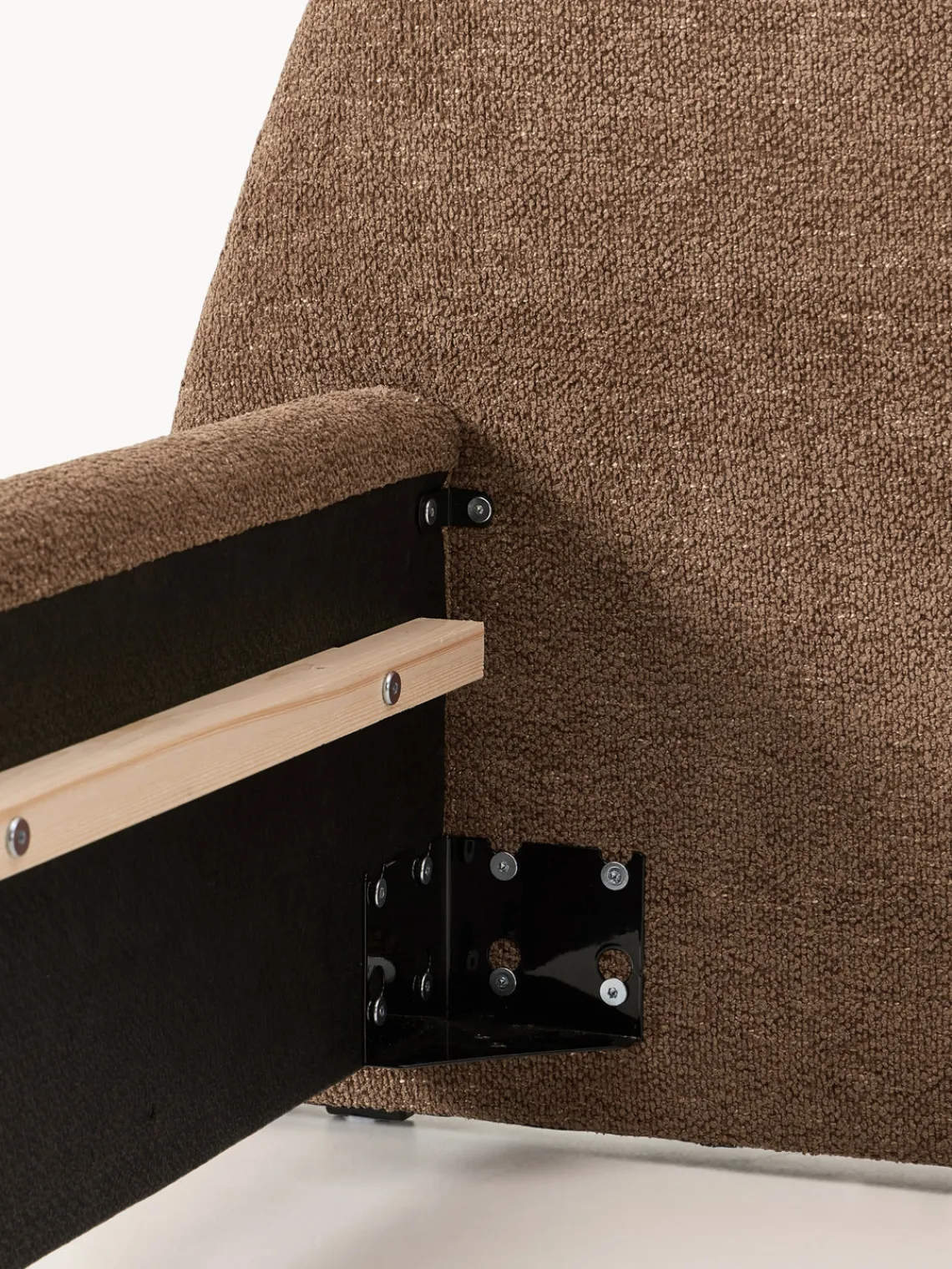 Camas Tapizadas|Camas>Westwing Collection Cama tapizada en tejido bouclé Gary Bouclé marrón