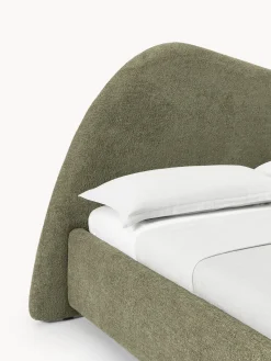Camas Tapizadas|Camas></noscript>Westwing Collection Cama tapizada en tejido bouclé Gary Bouclé verde