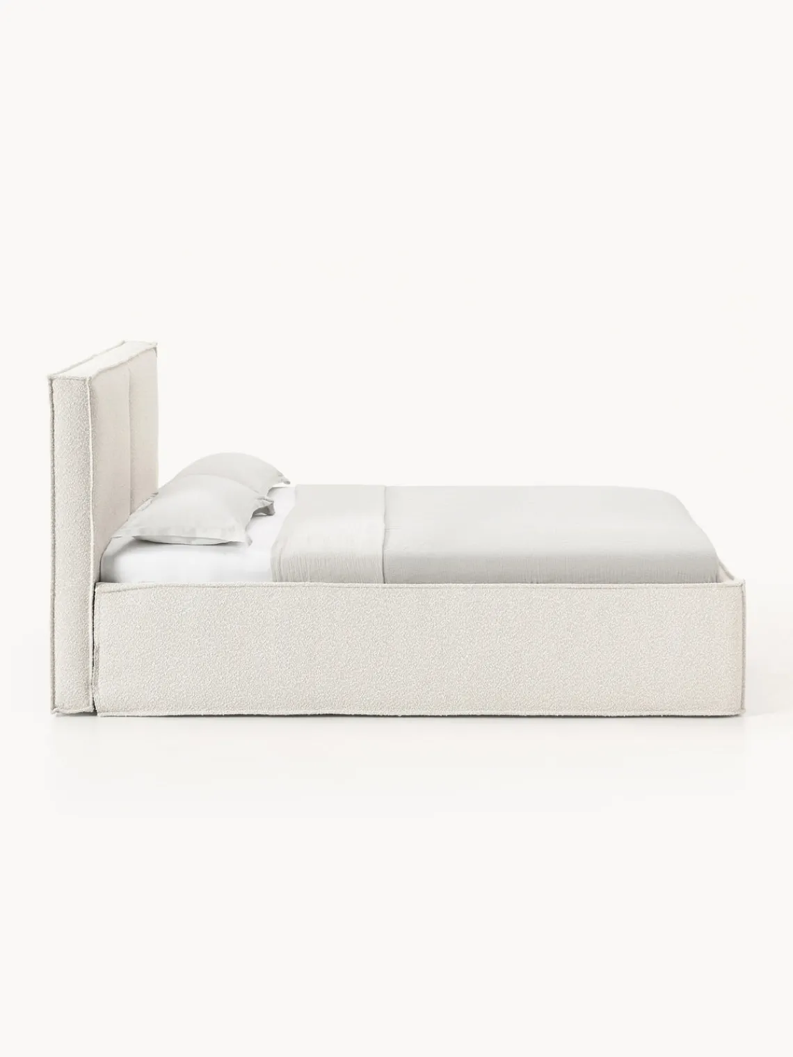 Sale Cama tapizada en tejido bouclé con espacio de almacenamiento Dream Camas Tapizadas|Camas