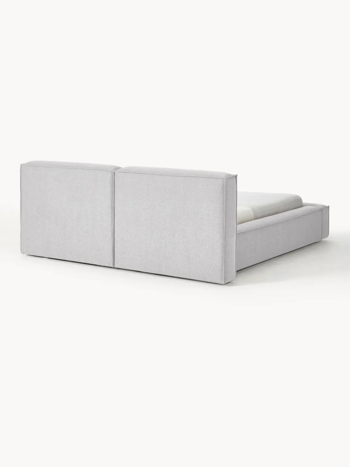 Camas Tapizadas|Camas>Westwing Collection Cama tapizada Lennon, con espacio de almacenamiento Tejido gris