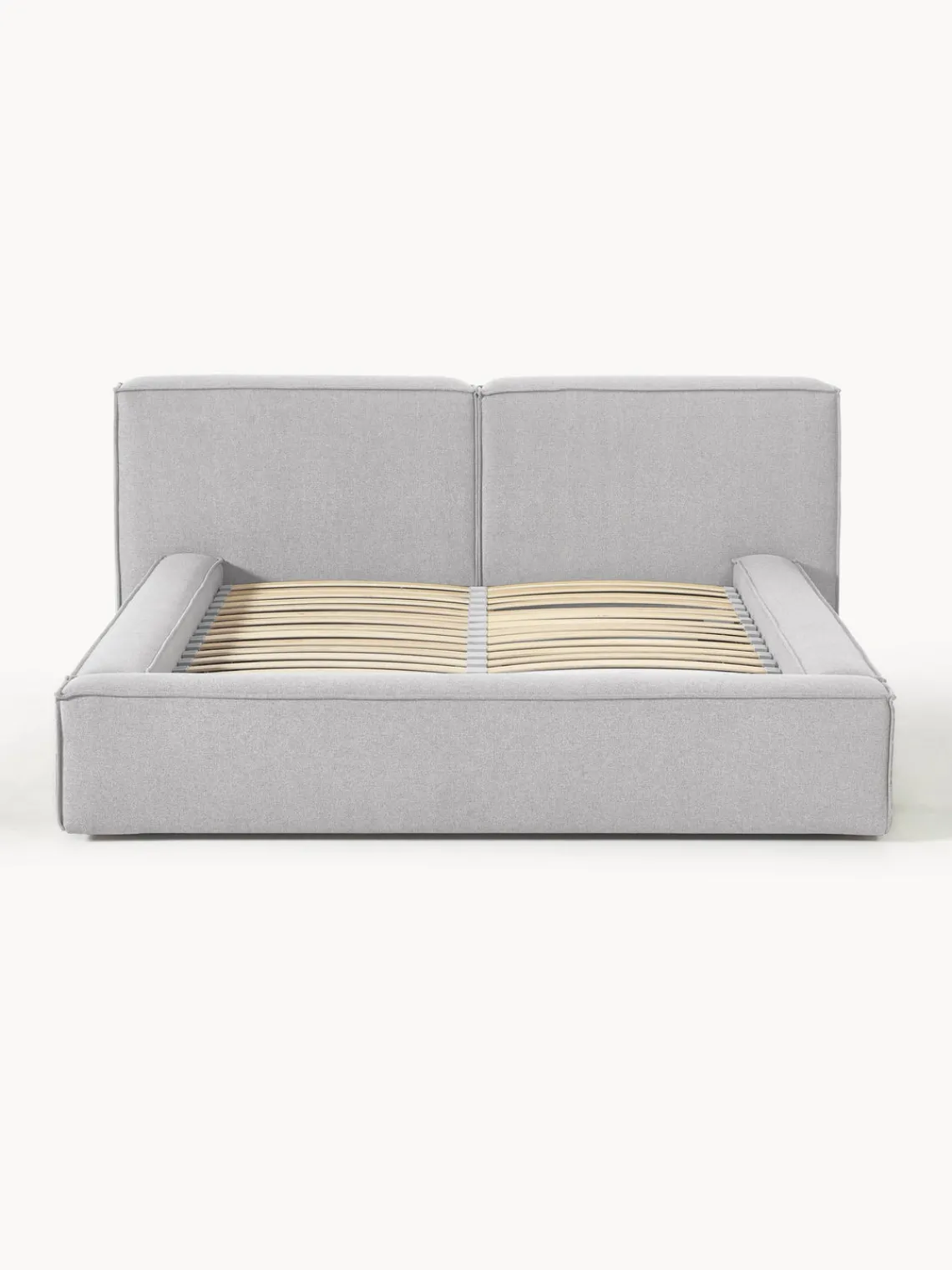 Camas Tapizadas|Camas>Westwing Collection Cama tapizada Lennon, con espacio de almacenamiento Tejido gris