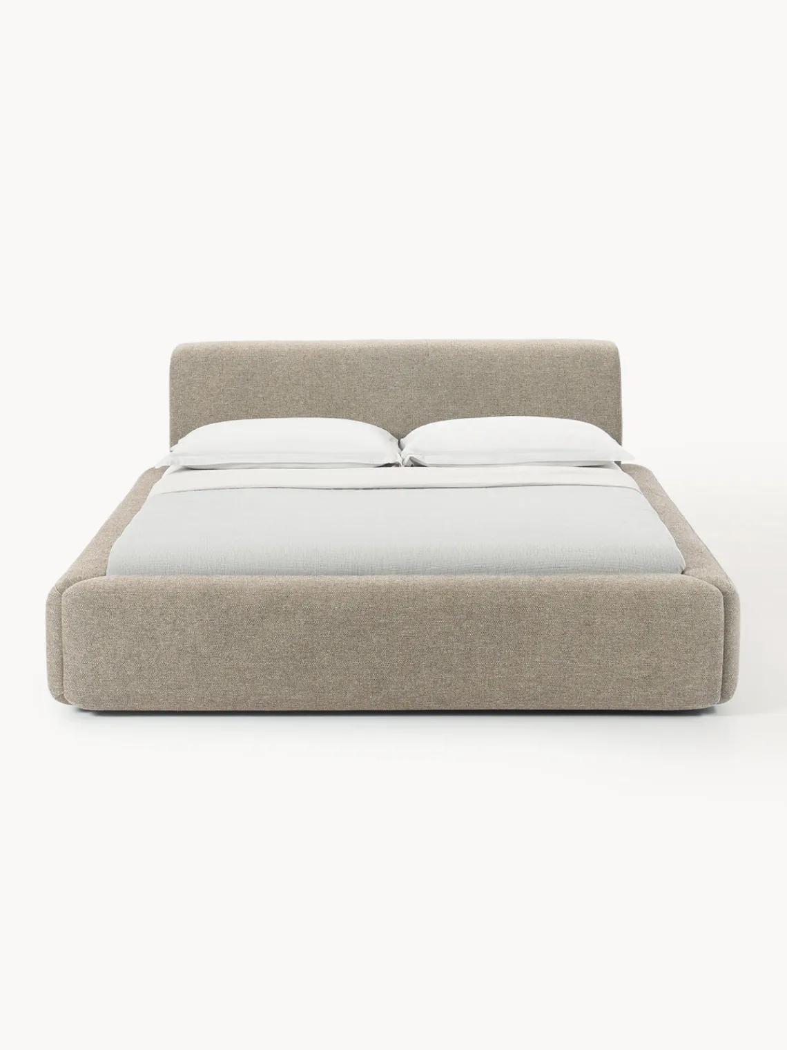 Camas Tapizadas|Camas>Westwing Collection Cama tapizada Melva Tejido beige claro