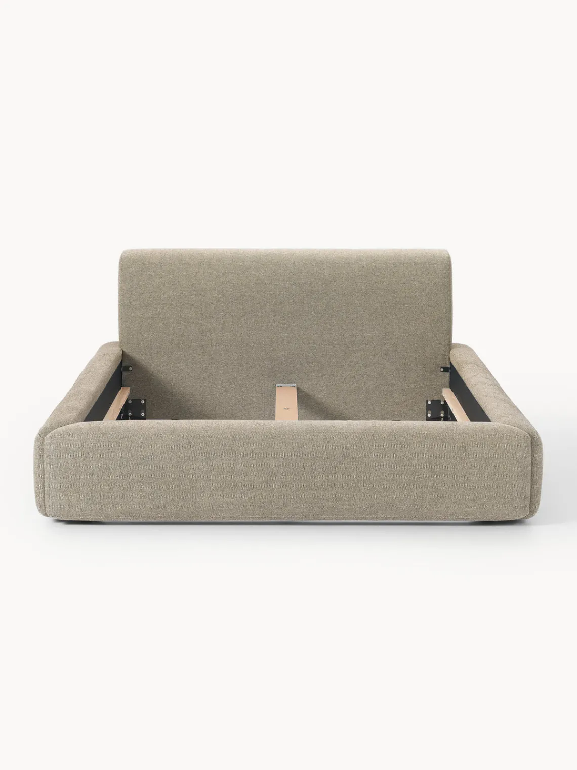 Camas Tapizadas|Camas>Westwing Collection Cama tapizada Melva Tejido beige claro