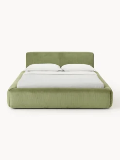 Camas Tapizadas|Camas>Westwing Collection Cama tapizada Melva Pana verde oliva