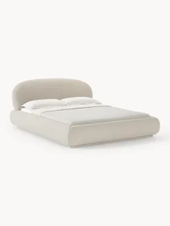 Discount Cama tapizada redondeada en tejido bouclé Alba Camas Tapizadas|Camas