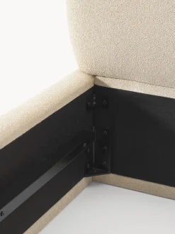 Hot Cama tapizada redondeada en tejido bouclé Alba Camas Tapizadas|Camas