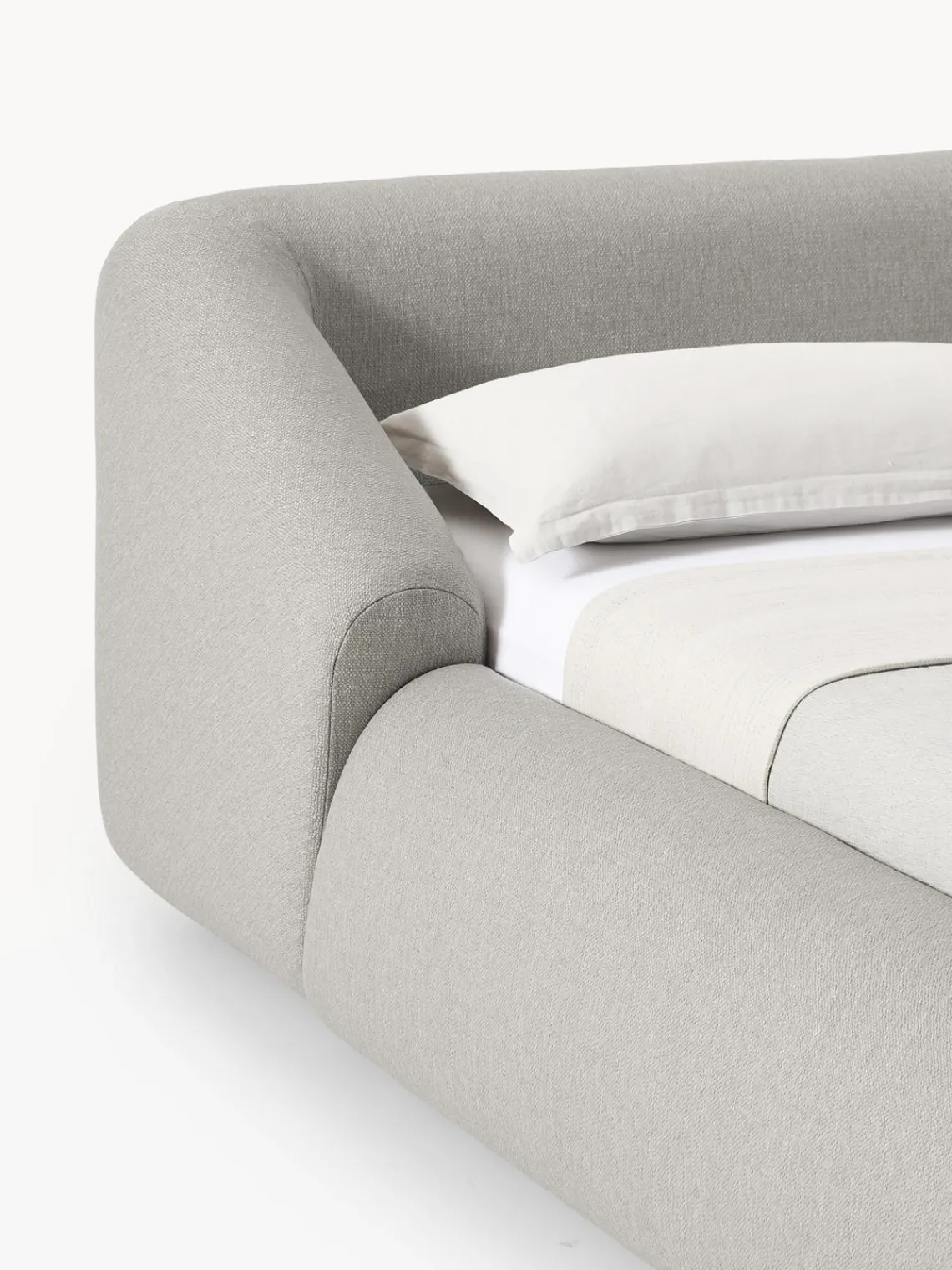 Camas Tapizadas|Camas>Westwing Collection Cama tapizada Sofia Tejido gris