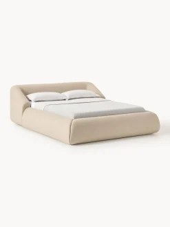 Camas Tapizadas|Camas>Westwing Collection Cama tapizada Sofia Tejido grueso beige claro