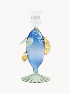 Discount Candelabro artesanal de vidrio borosilicato Fish Jarrones|Velas Y Candelabros
