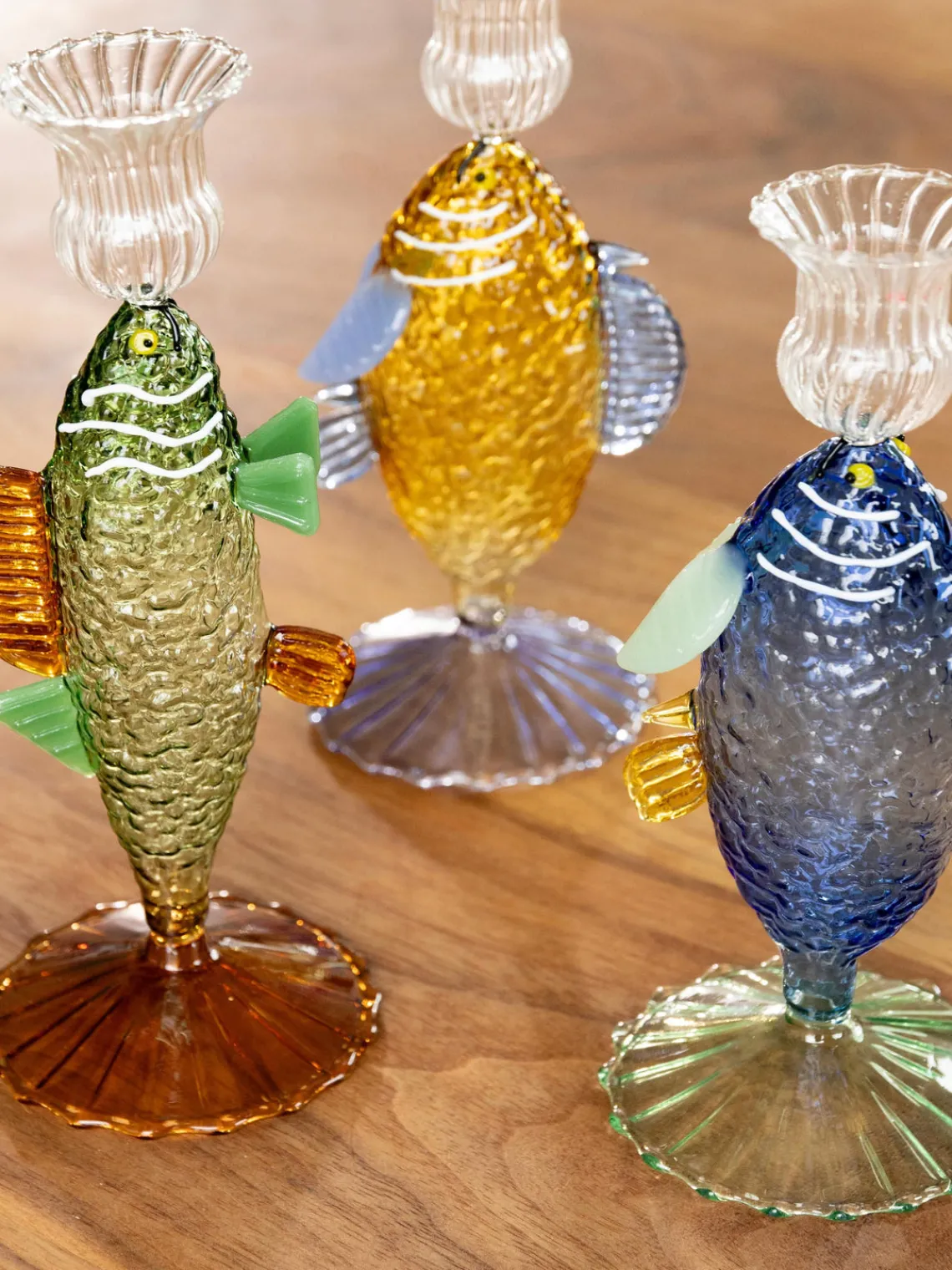 Jarrones|Velas Y Candelabros>&k Amsterdam Candelabro artesanal de vidrio borosilicato Fish