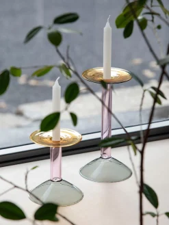 Discount Candelabro artesanal Rainbow, 24 cm Candelabros|Jarrones