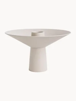 Candelabros|Jarrones>Cooee Design Candelabro de acero inoxidable mate Uma Blanco Off White