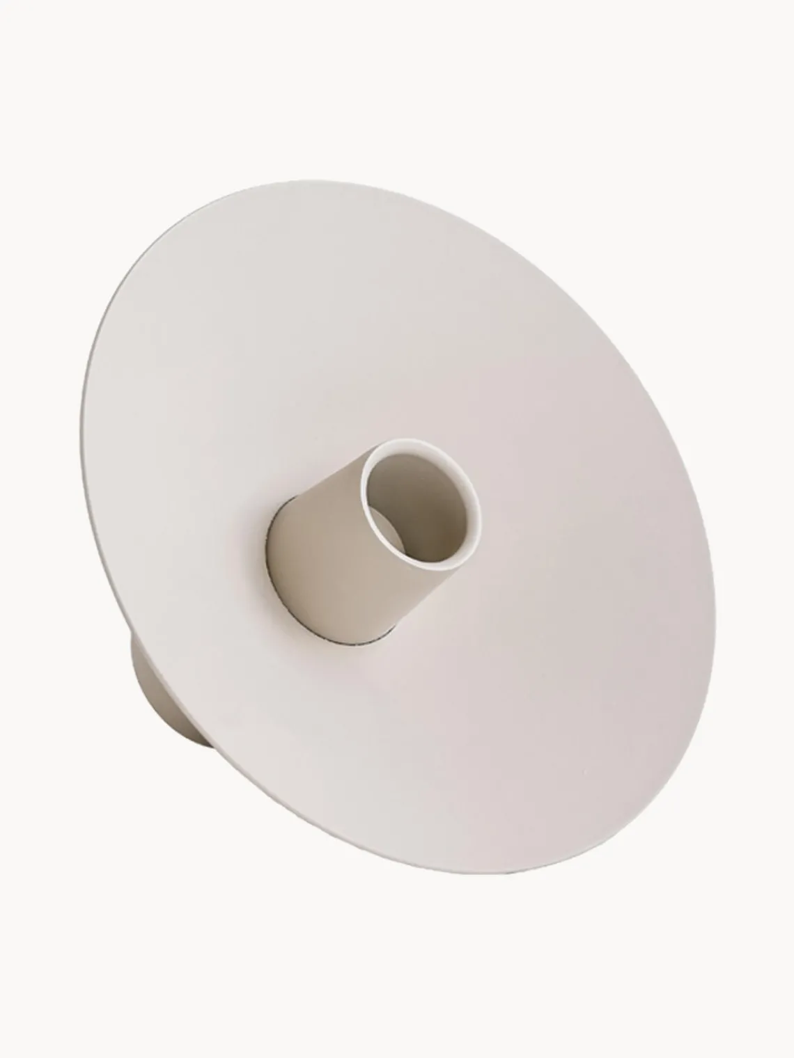 Candelabros|Jarrones>Cooee Design Candelabro de acero inoxidable mate Uma Blanco Off White