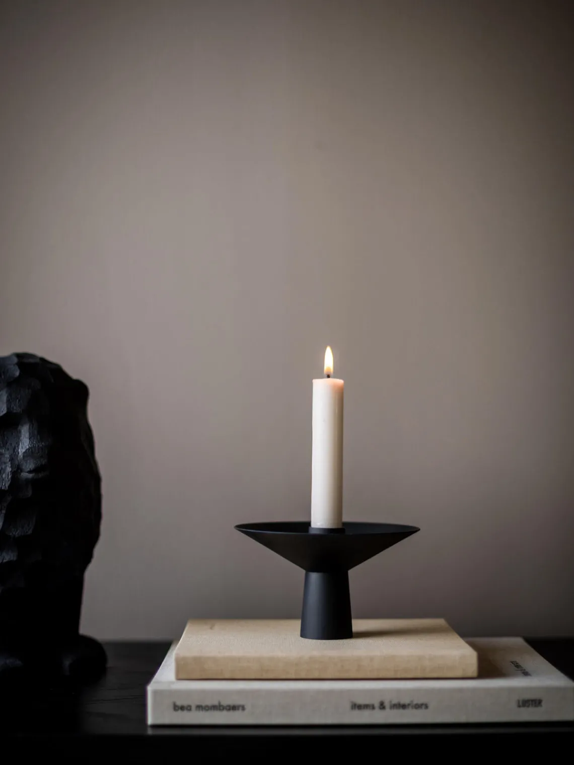 Candelabro de acero inoxidable mate Uma Candelabros|Jarrones