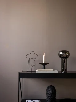 Candelabro de acero inoxidable mate Uma Candelabros|Jarrones