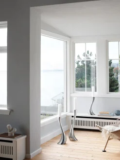 Outlet Candelabro de acero inoxidable con forma orgánica Cobra, 40 cm Candelabros|Velas Y Candelabros