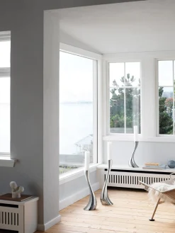 Discount Candelabro de acero inoxidable con forma orgánica Cobra, 50 cm Candelabros|Jarrones