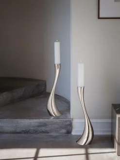 Hot Candelabro de acero inoxidable con forma orgánica Cobra, 60 cm Candelabros|Velas Y Candelabros