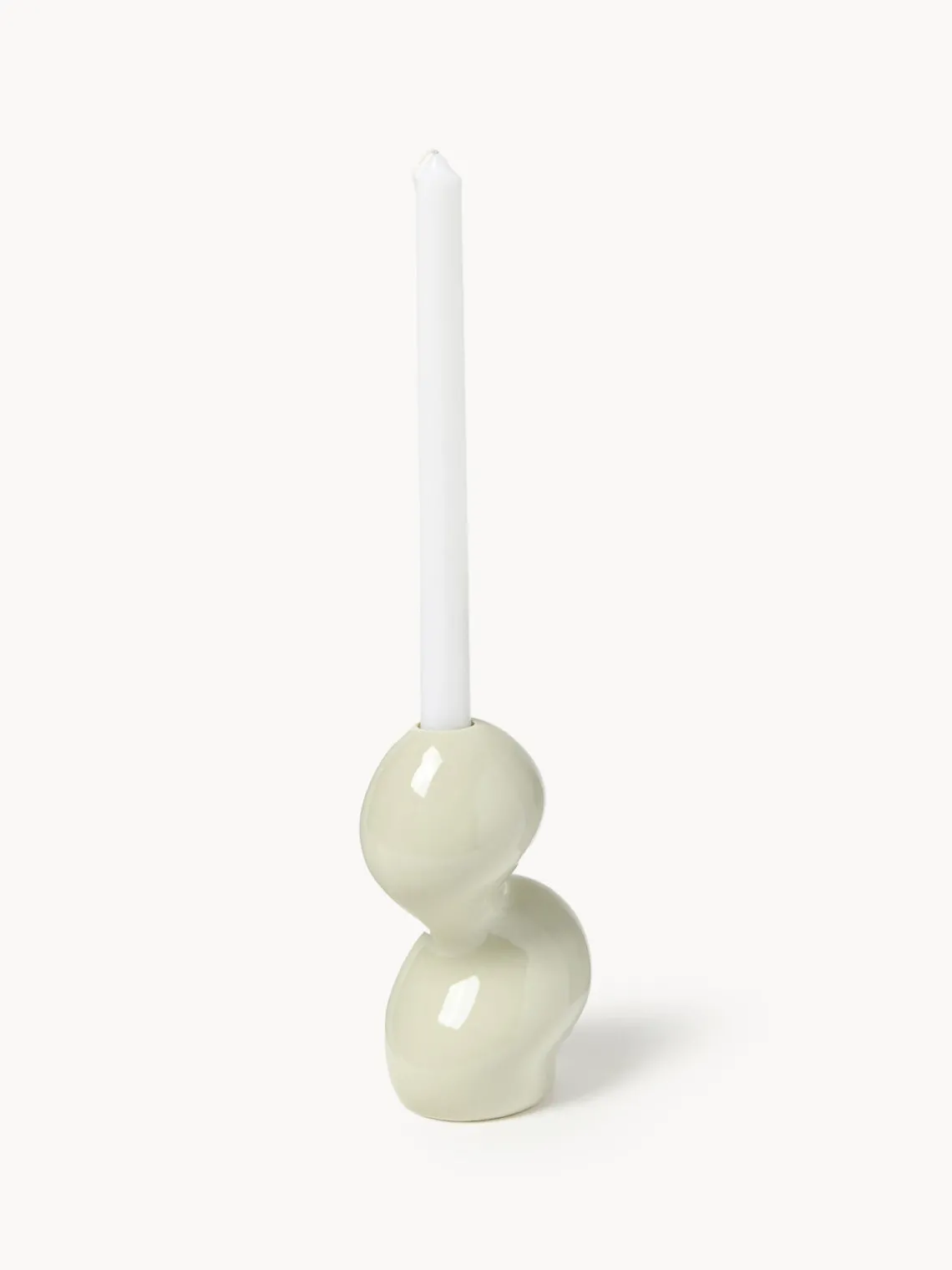 Candelabros|Jarrones>Westwing Collection Candelabro de gres Madhuri Blanco Off White