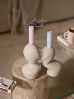 Candelabro de gres Madhuri Candelabros|Jarrones