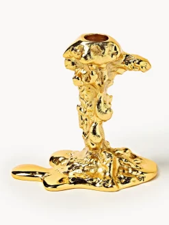 Candelabros|Jarrones>POLSPOTTEN Candelabro de metal Drip Dorado