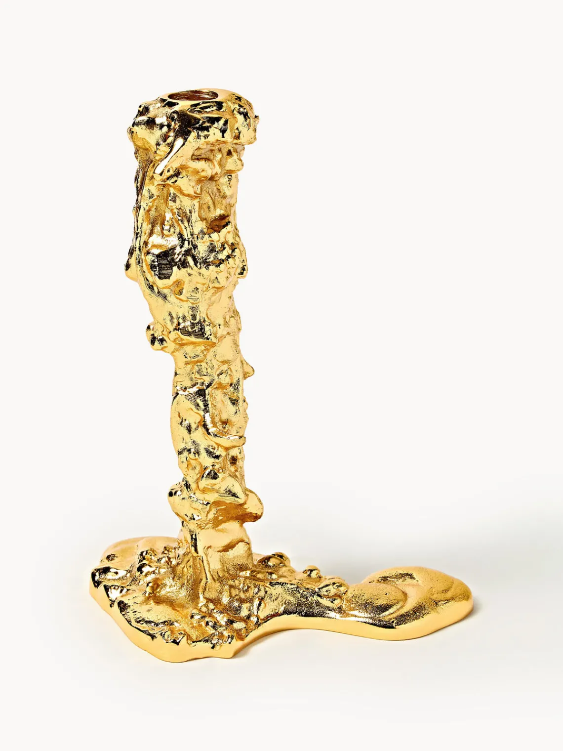 Candelabros|Jarrones>POLSPOTTEN Candelabro de metal Drip Dorado