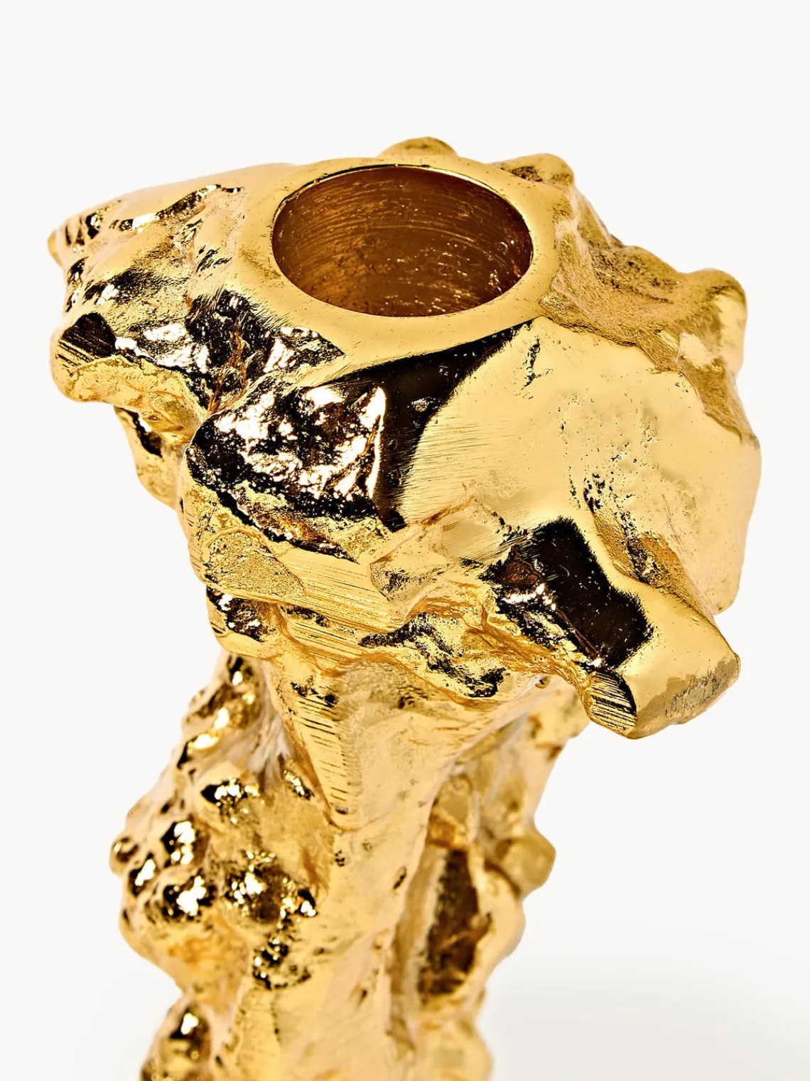 Candelabros|Jarrones>POLSPOTTEN Candelabro de metal Drip Dorado