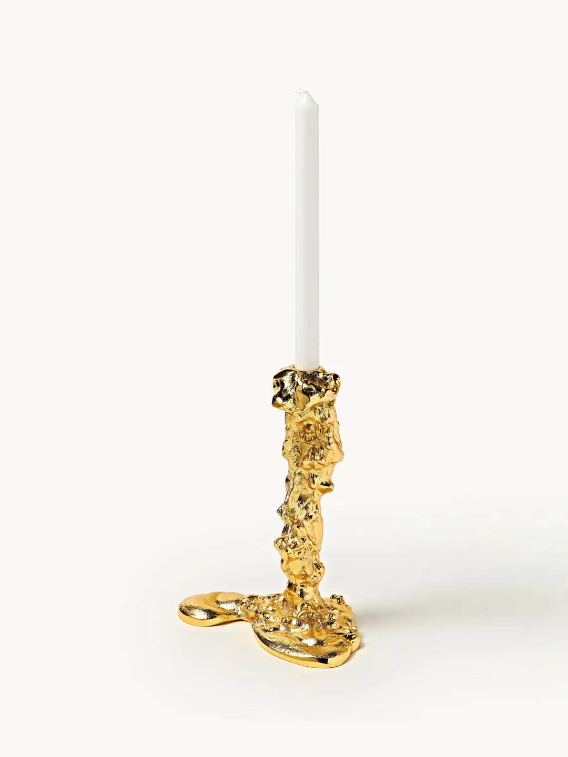 Candelabros|Jarrones>POLSPOTTEN Candelabro de metal Drip Dorado
