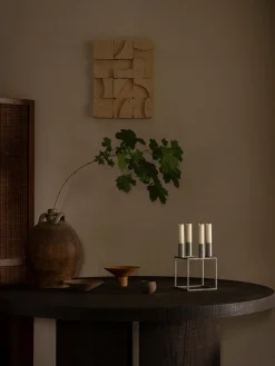 Candelabros|Jarrones>Audo Copenhagen Candelabro de metal Kubus Plateado