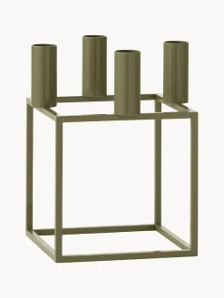 Candelabros|Jarrones>Audo Copenhagen Candelabro de metal Kubus Verde oliva