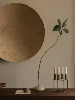 Candelabros|Jarrones>Audo Copenhagen Candelabro de metal Kubus Verde oliva