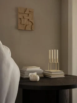 Candelabros|Jarrones>Audo Copenhagen Candelabro de metal Kubus Beige claro