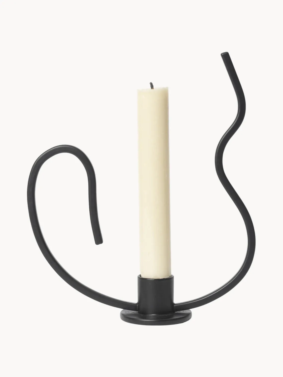 Candelabros|Jarrones>Ferm Living Candelabro de metal Valse Negro