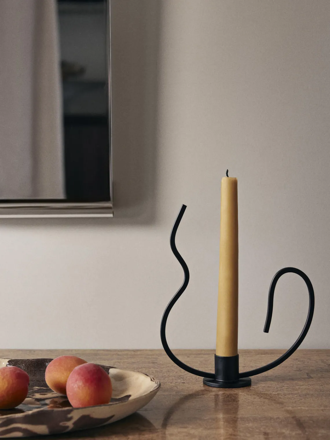 Candelabros|Jarrones>Ferm Living Candelabro de metal Valse Negro