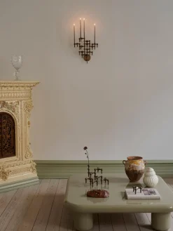 Candelabros|Jarrones>STOFF Nagel Candelabro de pared Latón mate cepillado