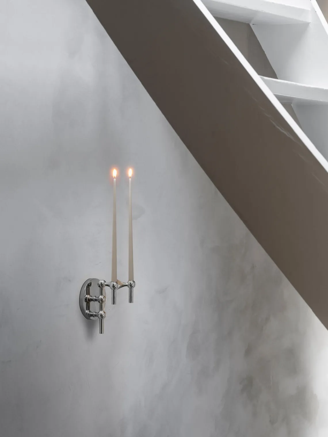 Candelabros|Jarrones>STOFF Nagel Candelabro de pared Plateado brillante