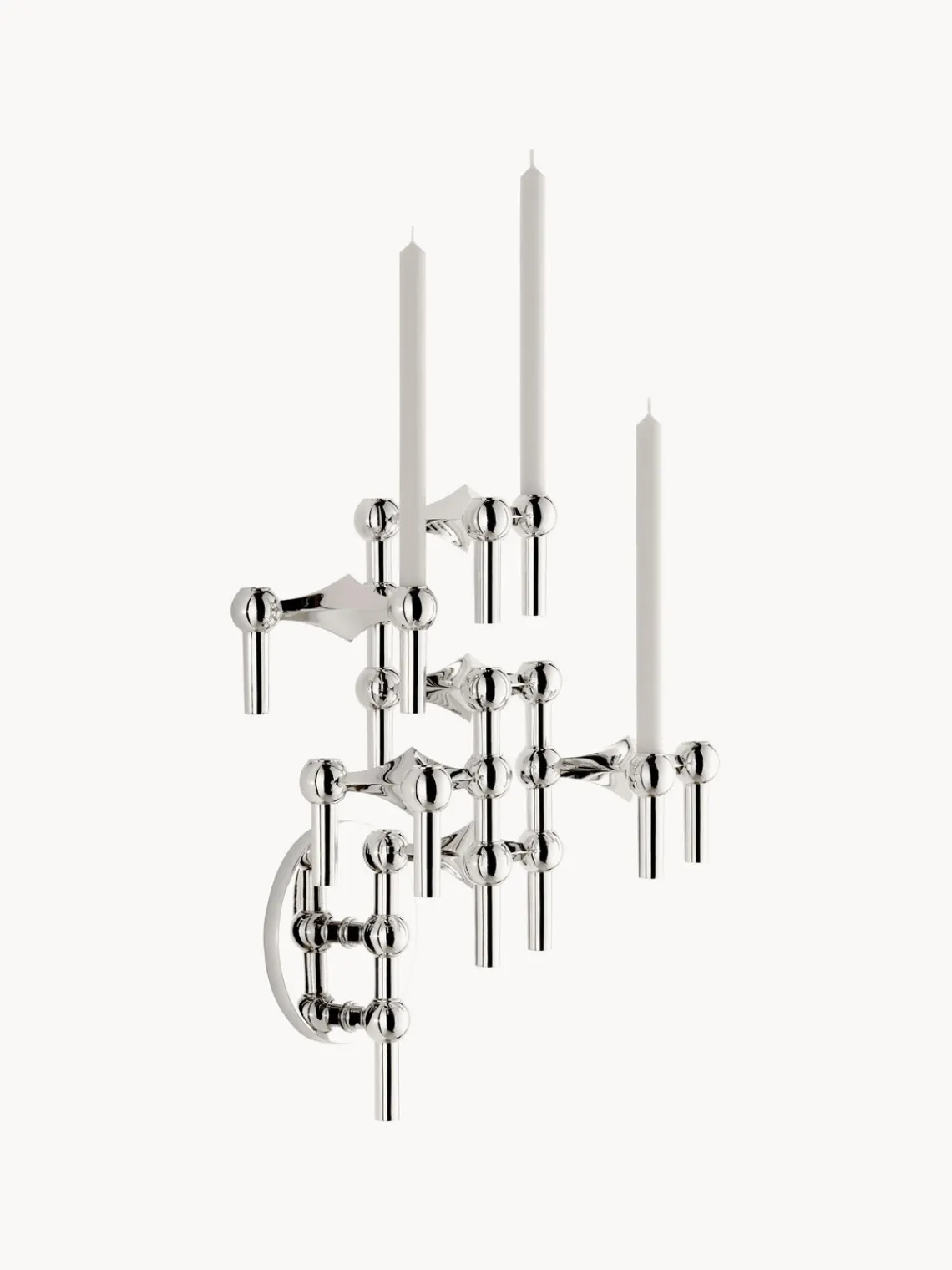 Candelabros|Jarrones>STOFF Nagel Candelabro de pared Plateado brillante