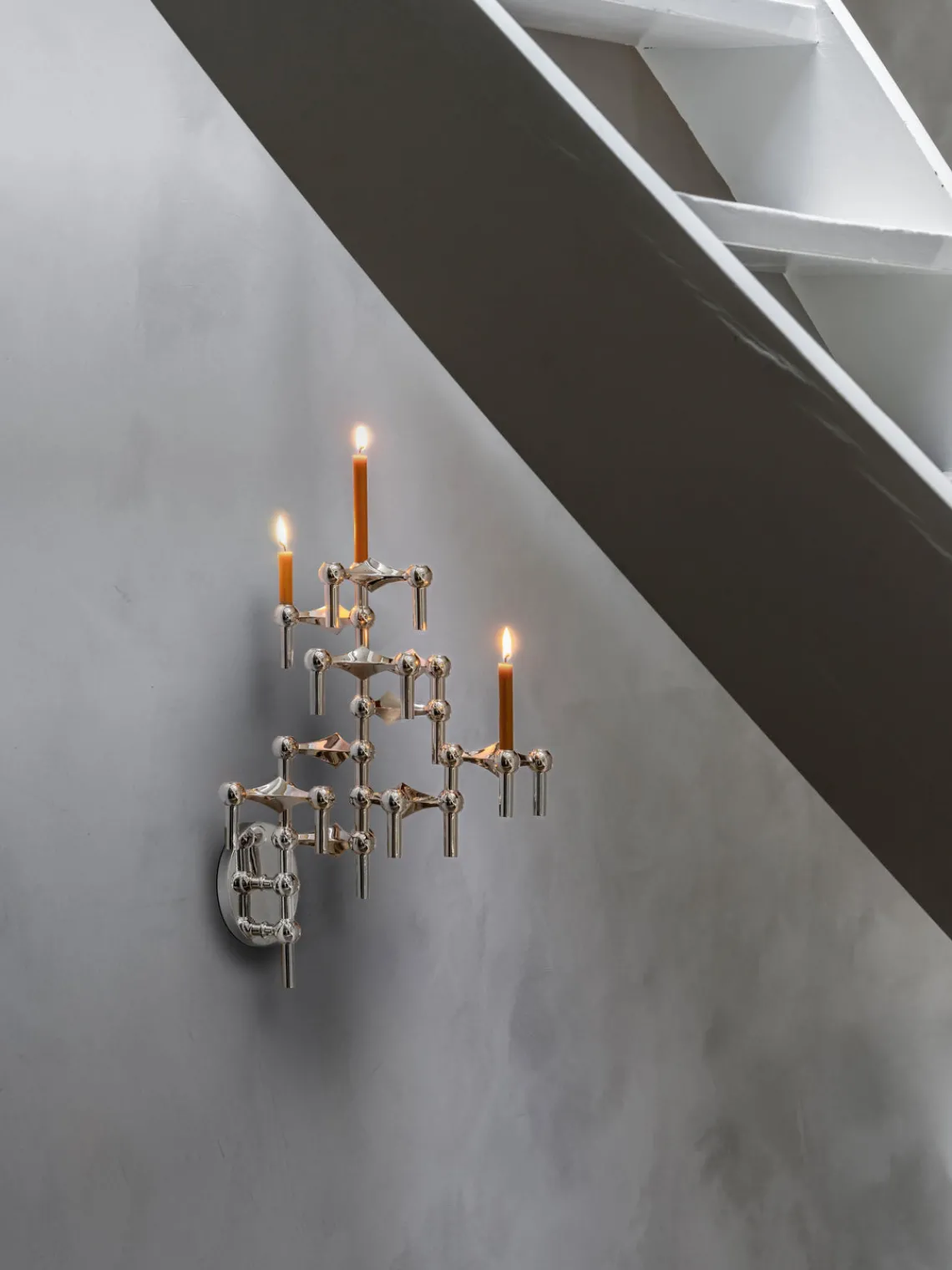 Candelabros|Jarrones>STOFF Nagel Candelabro de pared Plateado brillante