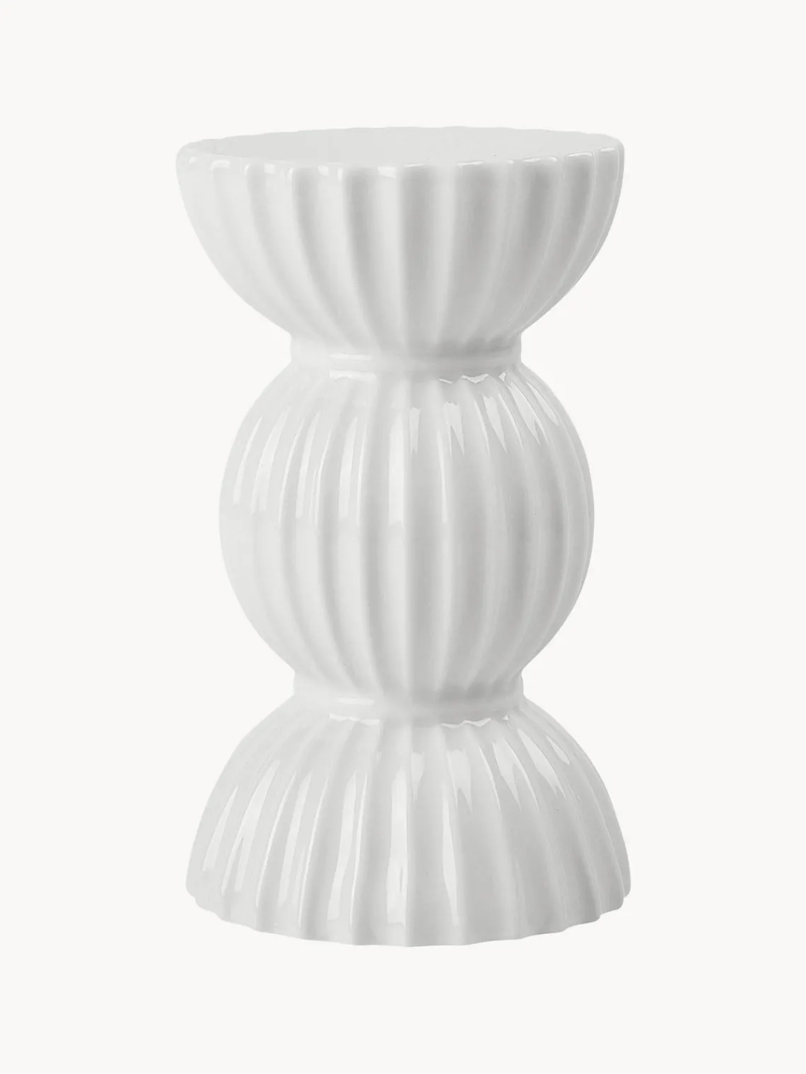 Candelabro de porcelana con relieves Tura Candelabros|Jarrones