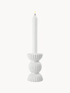 Candelabro de porcelana con relieves Tura Candelabros|Jarrones