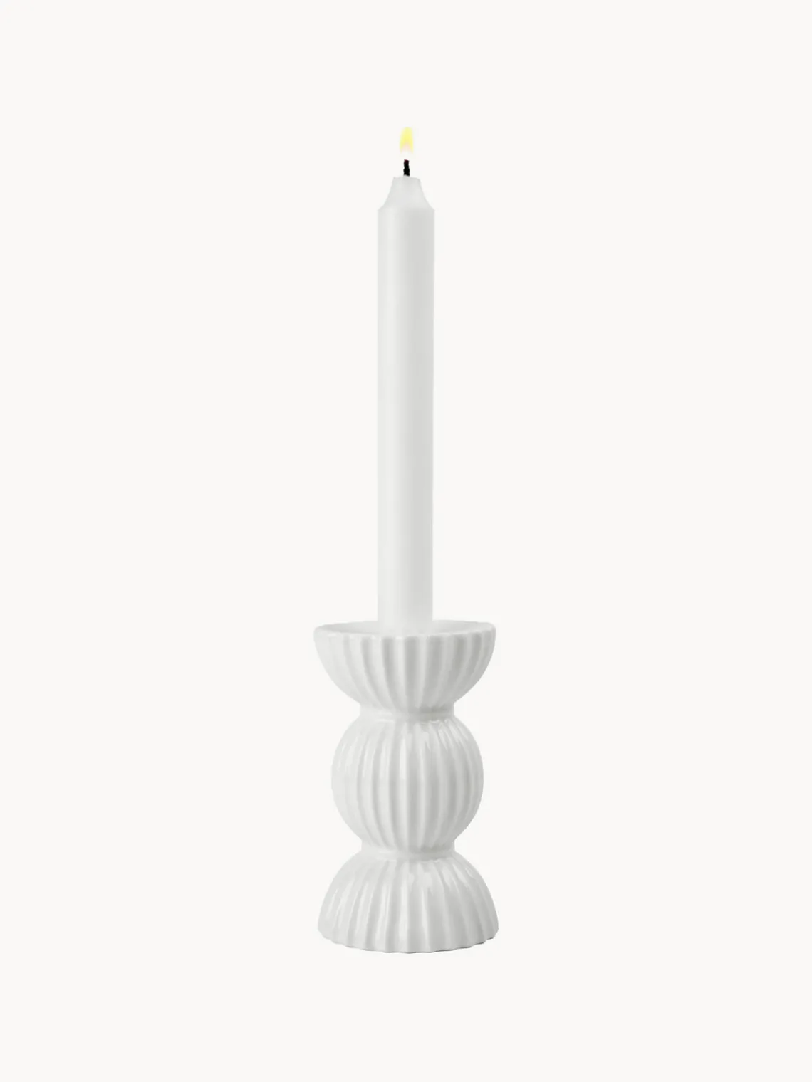 Candelabro de porcelana con relieves Tura Candelabros|Jarrones