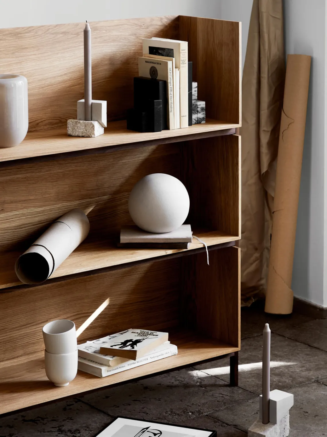 Online Candelabro de travertino Offset Candelabros|Jarrones