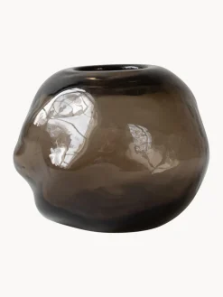 Candelabros|Jarrones>DBKD Candelabro de vidrio Bunch Greige semitransparente