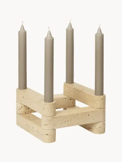 Candelabros|Jarrones></noscript>Ferm Living Candelabro modular de travertino Newel