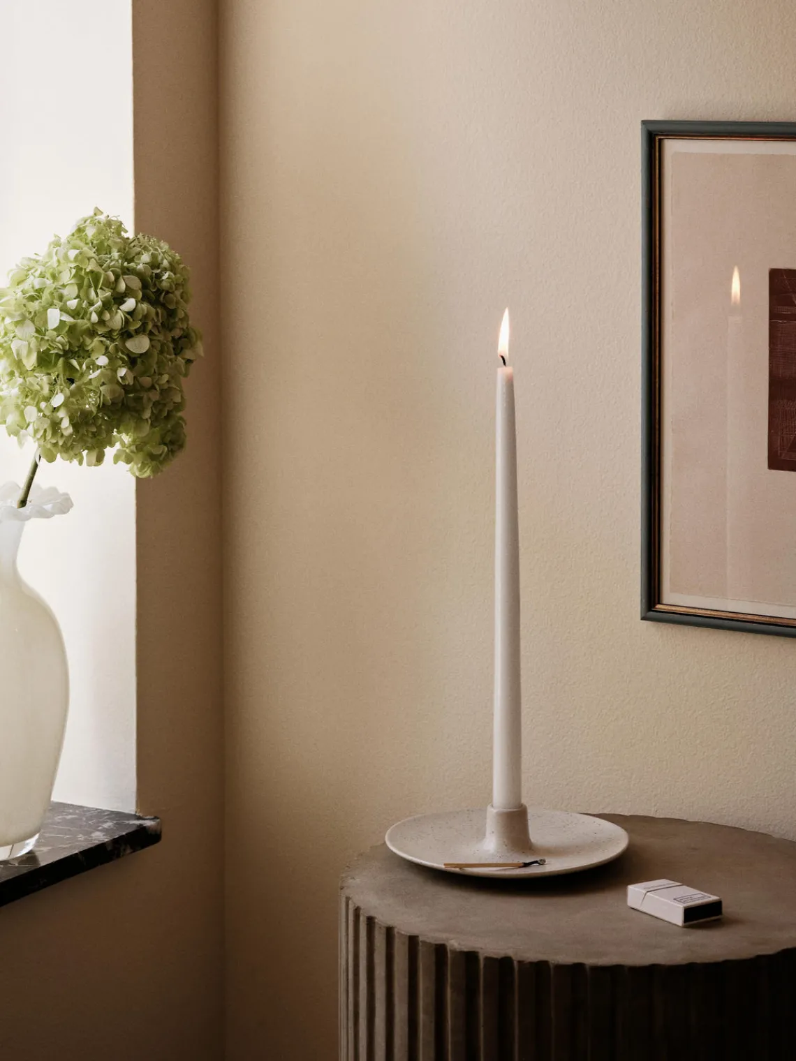 Candelabro Nordic Vanilla Jarrones|Velas Y Candelabros