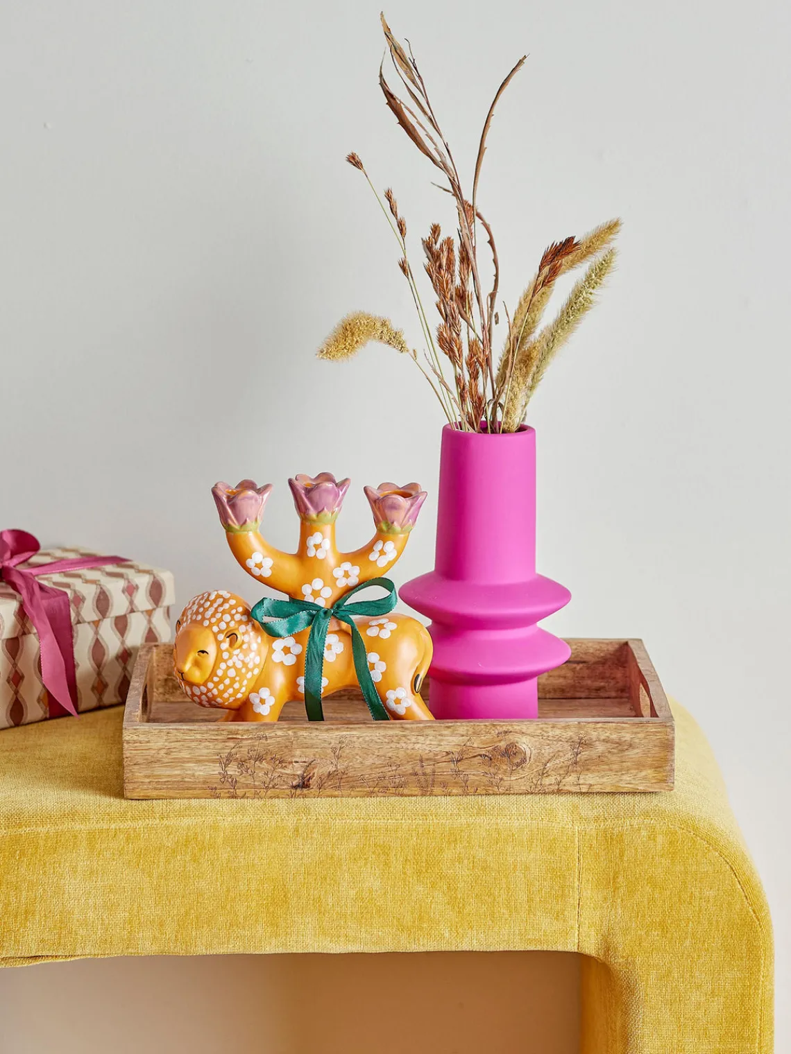 Candelabros|Jarrones>Bloomingville Candelabro pintado a mano Lazar