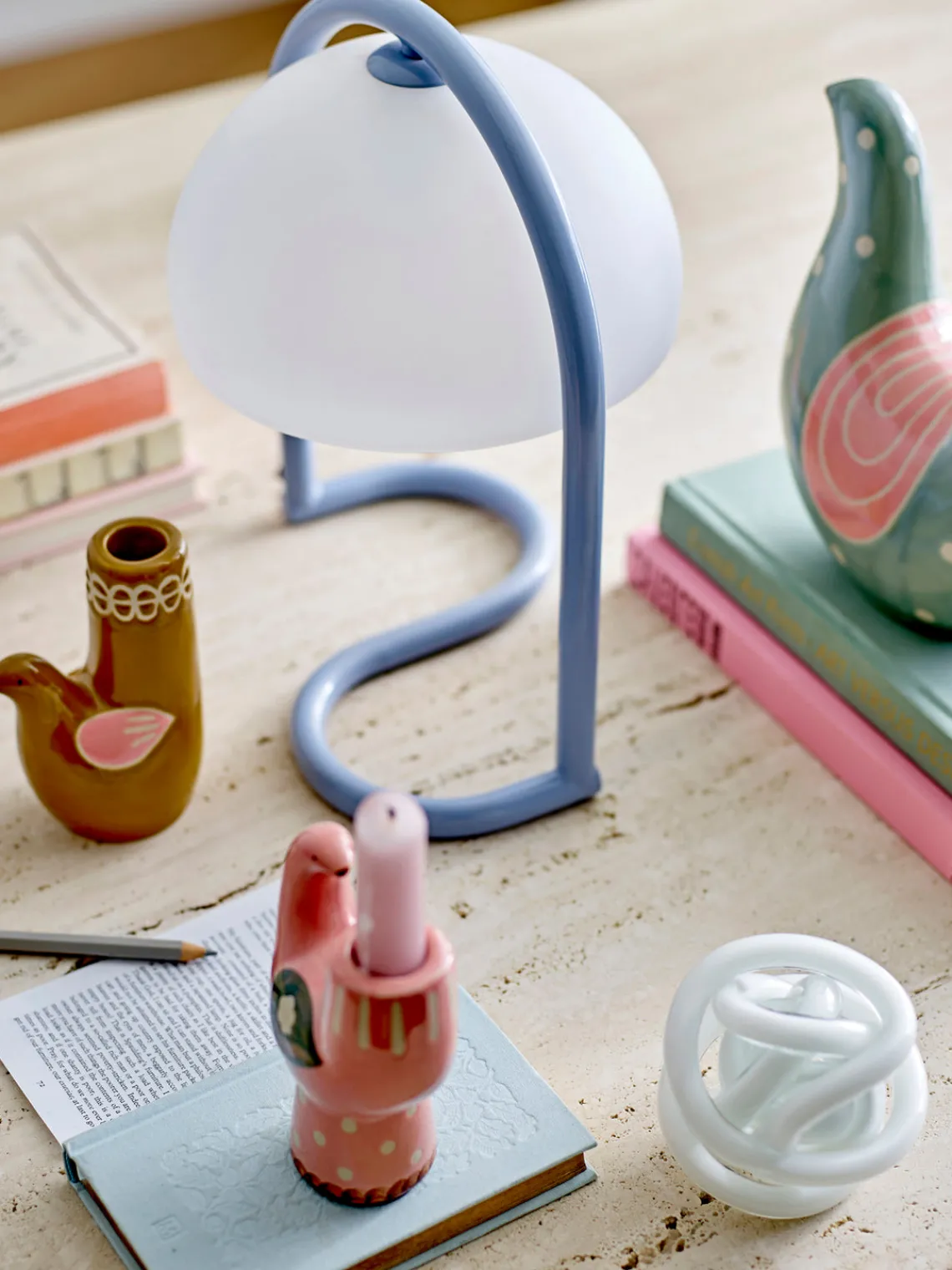 Candelabros|Jarrones>Bloomingville Candelabro pintado a mano Trudy