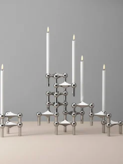 Candelabros|Jarrones>STOFF Nagel Candelabro Plateado brillante