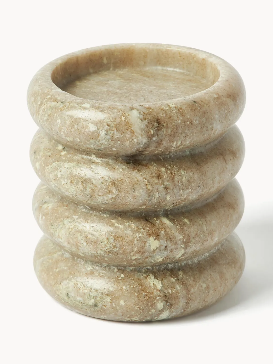 Candelabros|Jarrones>Westwing Collection Candelabros de mármol Orta, 2 uds. Mármol tonos beige