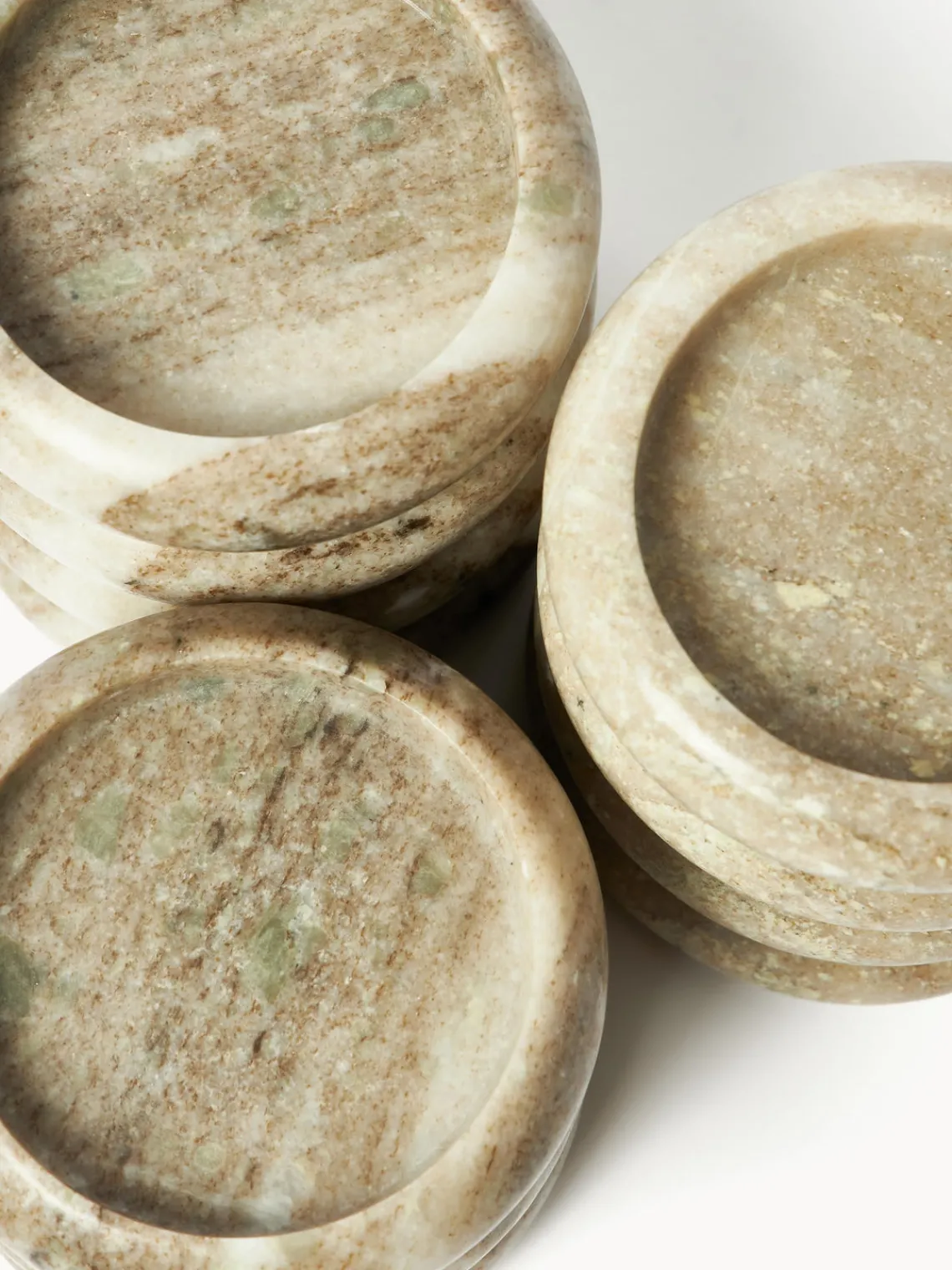 Candelabros|Jarrones>Westwing Collection Candelabros de mármol Orta, 2 uds. Mármol tonos beige